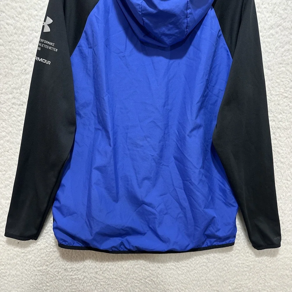 Under Armour Coldgear Storm Performance‎ Athlete Blue/Black Full Zip Jacket Sz M